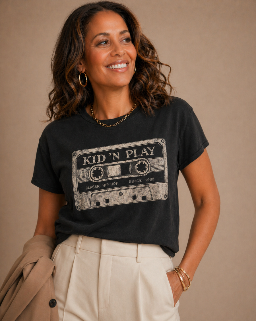 KID ’N PLAY – Classic Unisex Hip Hop Cassette Tee