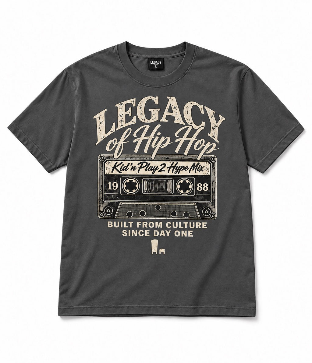 Legacy of Hip Hop – 2 Hype Mixtape Tee Vintage Black